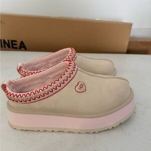 UGG Cream and Pink Slip-On Shoes